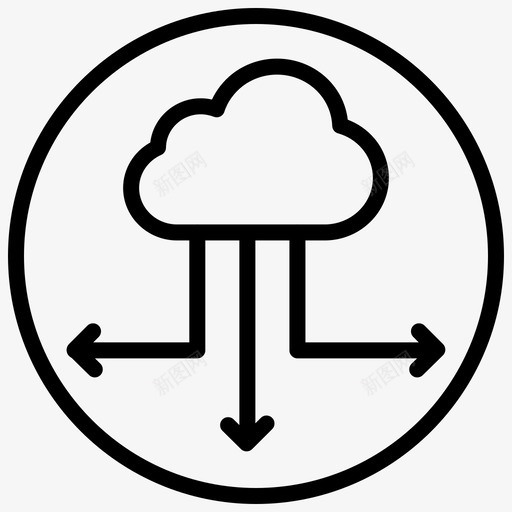 发布管理云部署云服务器图标svg_新图网 https://ixintu.com circle devops line 发布 存储 服务器 测试 管理 部署