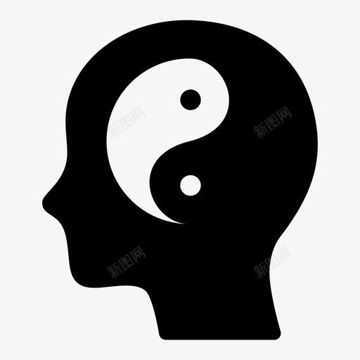 冥想平衡心灵图标svg_新图网 https://ixintu.com 冥想 平衡 心灵 心理健康与障碍概述 治疗 阴阳