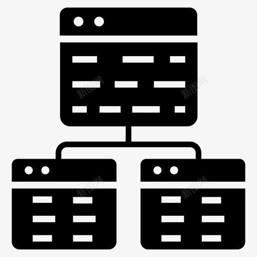 网站地图流程图层次结构图标svg_新图网 https://ixintu.com seo开发字形矢量图标集 图表结构 层次结构 流程图 网站地图