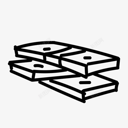 钞票货币捆钱付款手工取款图标svg_新图网 https://ixintu.com 付款 手工取款 钞票货币捆钱