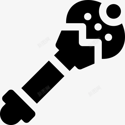 魔杖中世纪46填充物图标svg_新图网 https://ixintu.com 中世纪 填充 魔杖
