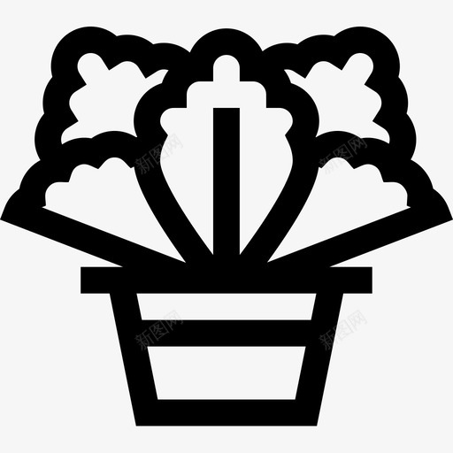 卡兰乔室内植物18直线型图标svg_新图网 https://ixintu.com 卡兰 室内 植物 直线 线型