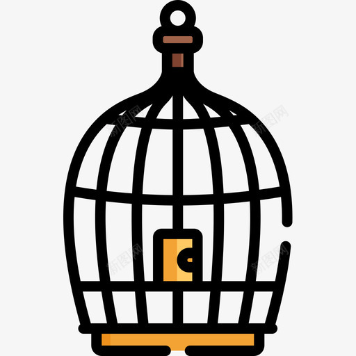 鸟笼宠物店54线性颜色图标svg_新图网 https://ixintu.com 宠物 线性 颜色 鸟笼