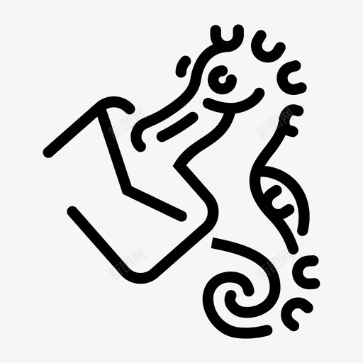 海马有字母邮件线样式鸟类和动物有字母图标svg_新图网 https://ixintu.com 海马有字母 线样式鸟类和动物有字母 邮件