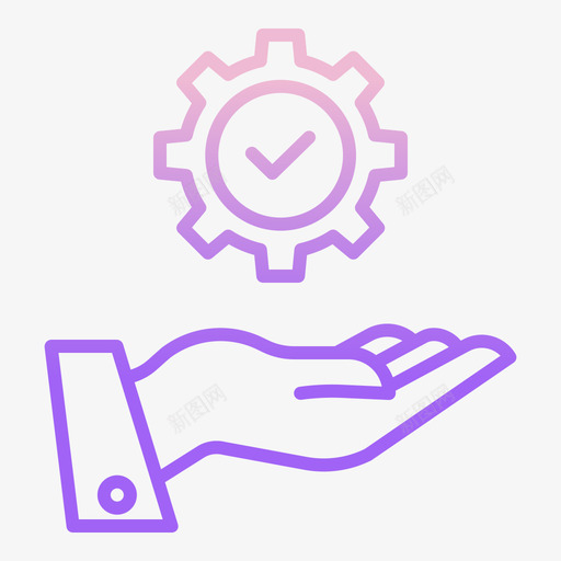 应用商业管理49轮廓梯度图标svg_新图网 https://ixintu.com 商业管理49 应用 轮廓梯度