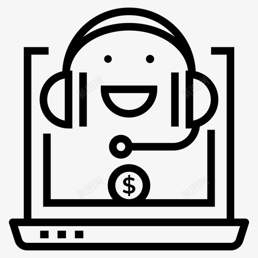 在线客户服务呼叫中心客户关系经理图标svg_新图网 https://ixintu.com 一组 交通 在线 客户服务 帮助 支持 热线 货币化 速度