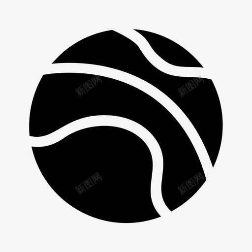 网球运动健康图标svg_新图网 https://ixintu.com 健康 图标 字形 网球 训练 运动