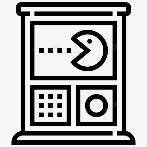 街机游戏橱柜机器图标svg_新图网 https://ixintu.com 复古 机器 橱柜 街机游戏 视频游戏线1