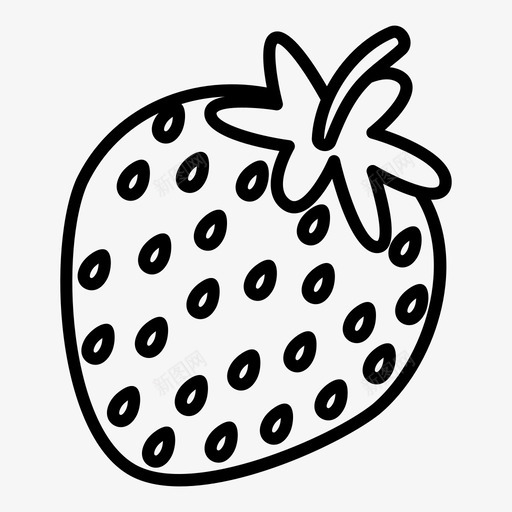 草莓甜点吃图标svg_新图网 https://ixintu.com 吃 甜点 草莓