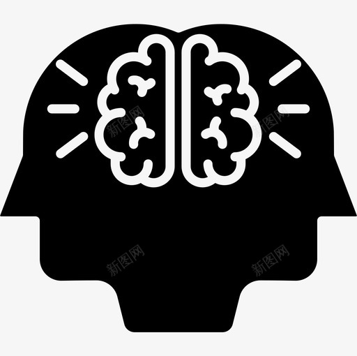 大脑人工智能52字形图标svg_新图网 https://ixintu.com 人工智能52 大脑 字形