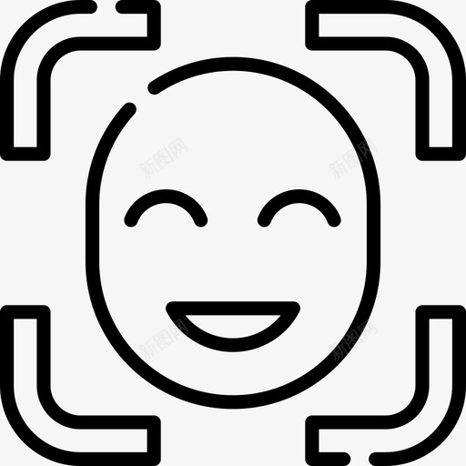 面部检测摄像头接口24线性图标svg_新图网 https://ixintu.com 接口 摄像头 检测 线性 面部
