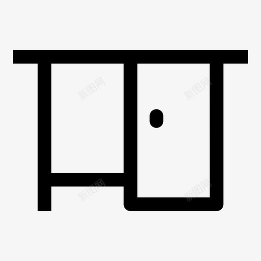办公桌家具桌子图标svg_新图网 https://ixintu.com 办公桌 商务 场所 家具 工作 工作场 桌子 管理