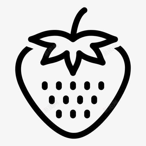 草莓甜点水果夏季水果图标svg_新图网 https://ixintu.com 夏季水果 水果和蔬菜 甜点水果 草莓