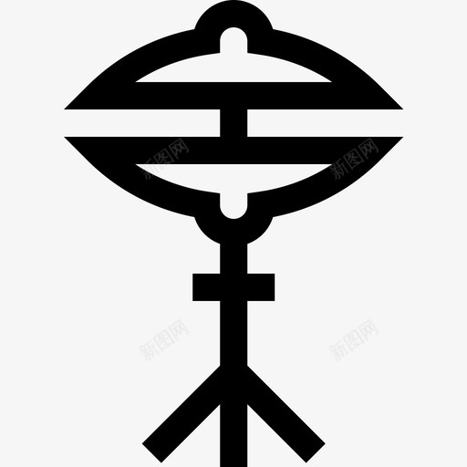 钹音乐节41线性图标svg_新图网 https://ixintu.com 线性 钹 音乐节41