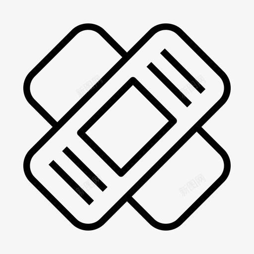 创可贴绷带受伤图标svg_新图网 https://ixintu.com 创可贴 医疗 受伤 石膏 类型 绷带