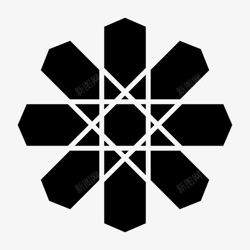 花装饰图标svg_新图网 https://ixintu.com 地理 开斋节 花 装饰 设计
