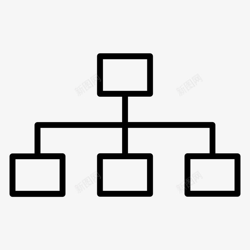 服务器连接流程图链接图标svg_新图网 https://ixintu.com 关系 办公 服务器 流程图 线路 连接 链接
