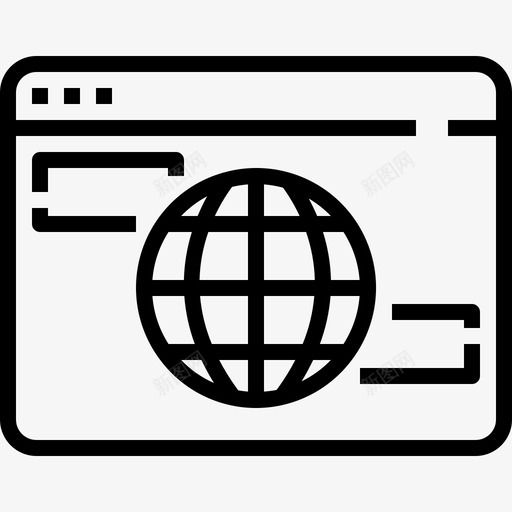 联机浏览器连接图标svg_新图网 https://ixintu.com internet 世界 浏览器 界面 联机 连接