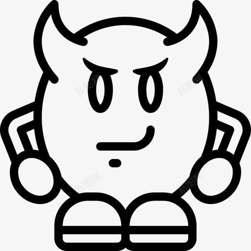 魔鬼表情人物3直系图标svg_新图网 https://ixintu.com 人物 直系 表情 魔鬼