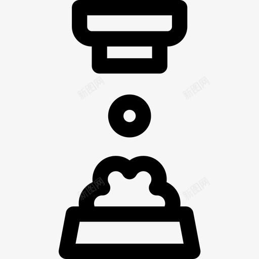 宠物喂食器智能家居56线性图标svg_新图网 https://ixintu.com 宠物喂食器 智能家居56 线性