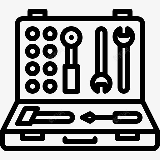 工具箱生成器线性图标svg_新图网 https://ixintu.com 工具箱 成器 生成 线性