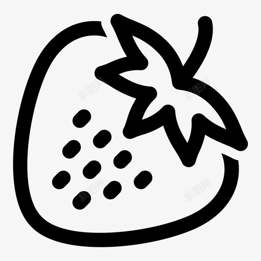 草莓甜点水果夏季水果图标svg_新图网 https://ixintu.com 夏季 水果 甜点 草莓 蔬菜