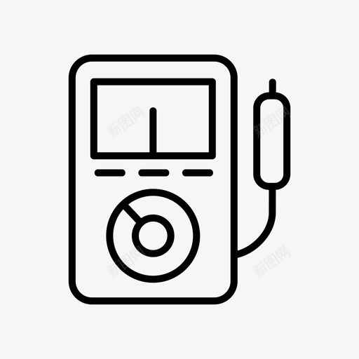 电压表电子能源图标svg_新图网 https://ixintu.com 功率 技术 测量 电压表 电子 能源
