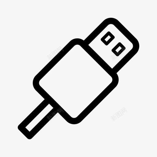 usb线延长线usb充电器图标svg_新图网 https://ixintu.com usb 充电器 延长线 接口