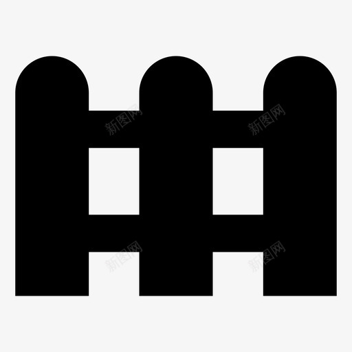 栅栏路障街区图标svg_新图网 https://ixintu.com 园艺 栅栏 街区 路障