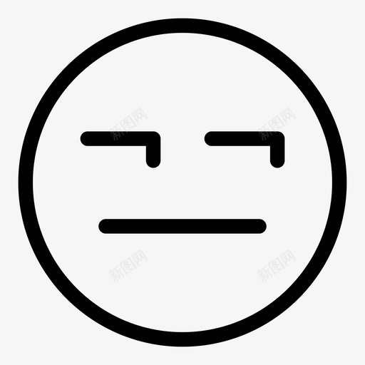 多疑表情感情图标svg_新图网 https://ixintu.com 多疑 感情 笑脸 表情