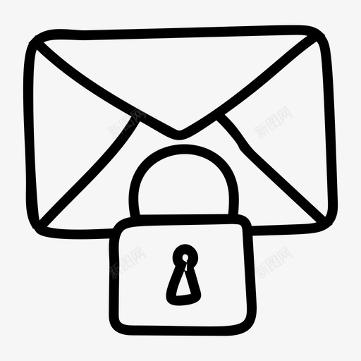 锁定邮件锁定信封邮件保护图标svg_新图网 https://ixintu.com 保护 信封 图标 安全 时间管理 邮件 锁定 项目