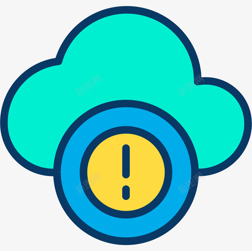 云计算网络安全11线性颜色图标svg_新图网 https://ixintu.com 云计算 线性 网络安全 颜色