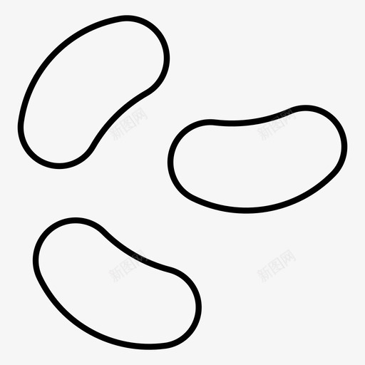 绿豆水果仁图标svg_新图网 https://ixintu.com 坚果 水果 种子 绿豆