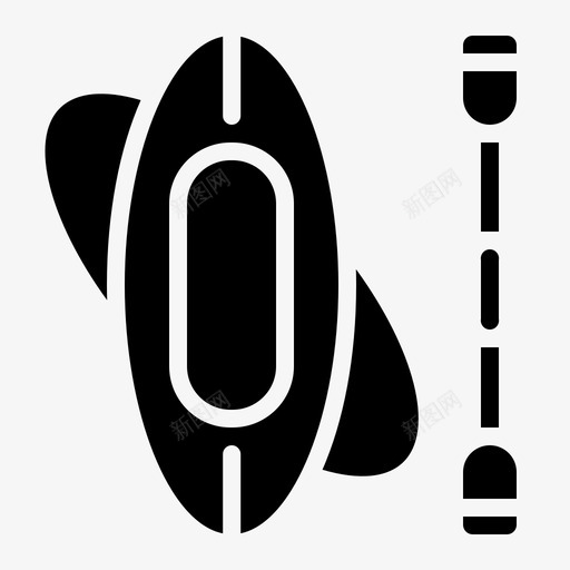 皮划艇独木舟漂流图标svg_新图网 https://ixintu.com 夏季 海滩 漂流 独木舟 皮划艇 运动