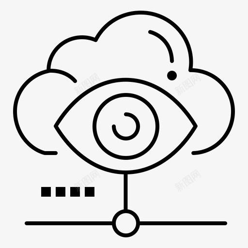 眼云共享图标svg_新图网 https://ixintu.com 云计算 共享 技术 视图 视觉