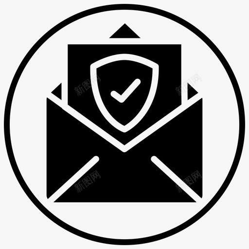 受保护邮件锁定邮件私人邮件图标svg_新图网 https://ixintu.com 受保护邮件 安全交易 安全邮件 安全黑填充圈 私人邮件 锁定邮件