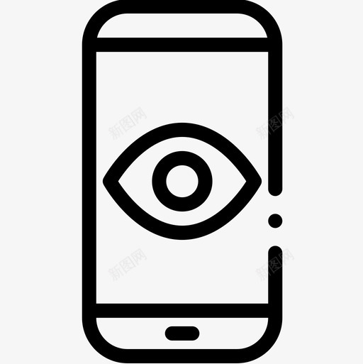 电话社交媒体124线性图标svg_新图网 https://ixintu.com 电话 社交媒体124 线性
