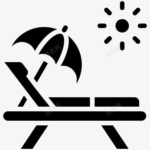 放松假日夏天图标svg_新图网 https://ixintu.com 假日 假期 夏天 放松 日光浴 游泳池 雕文