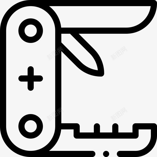 瑞士军刀夏令营11直线型图标svg_新图网 https://ixintu.com 夏令营 瑞士军刀 直线 线型