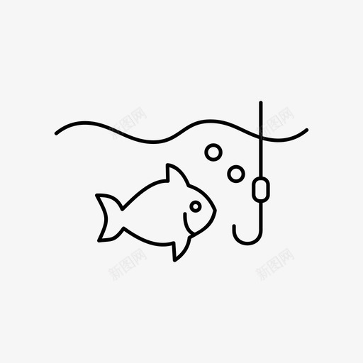 鱼渔夫鱼竿图标svg_新图网 https://ixintu.com 器具 工具 时间 渔夫 爱好 空闲 鱼竿