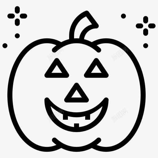 万圣节恐怖杰克o灯笼图标svg_新图网 https://ixintu.com 万圣节 南瓜 恐怖 杰克o灯笼 美国节日系列