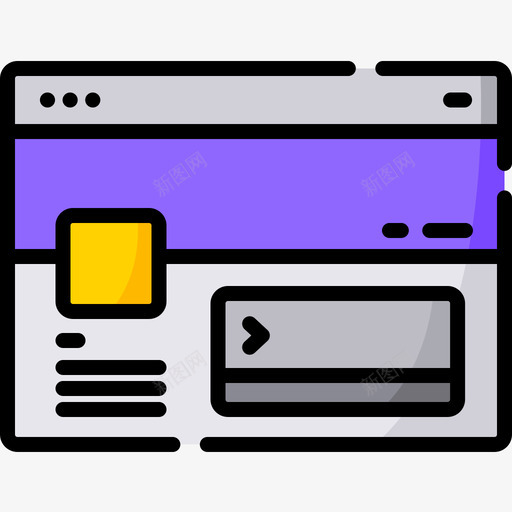 浏览器网站界面3线颜色图标svg_新图网 https://ixintu.com 浏览器 界面 网站 颜色