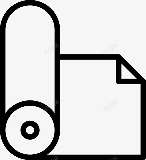 卷布缝纫图标svg_新图网 https://ixintu.com 布卷 纺织品 缝纫 裁缝