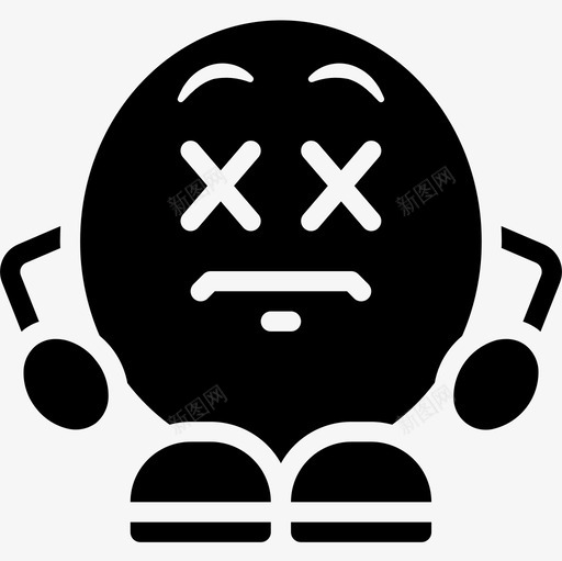 死了表情人加油图标svg_新图网 https://ixintu.com 加油 死了 表情人