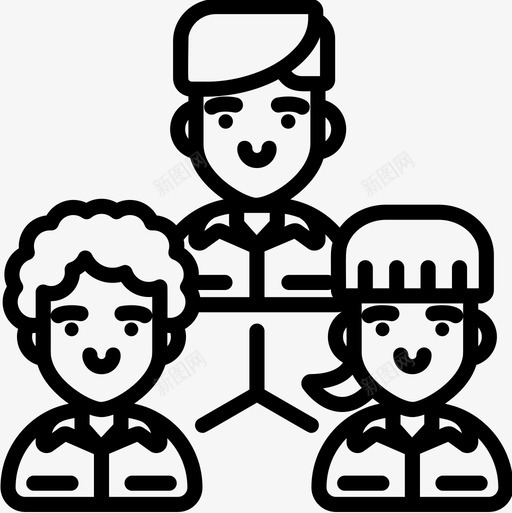 团队管理层70直线型图标svg_新图网 https://ixintu.com 团队 直线型 管理层70