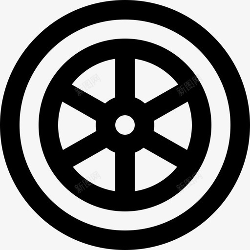车轮车辆运输3轮廓图标svg_新图网 https://ixintu.com 车轮 车辆运输3 轮廓