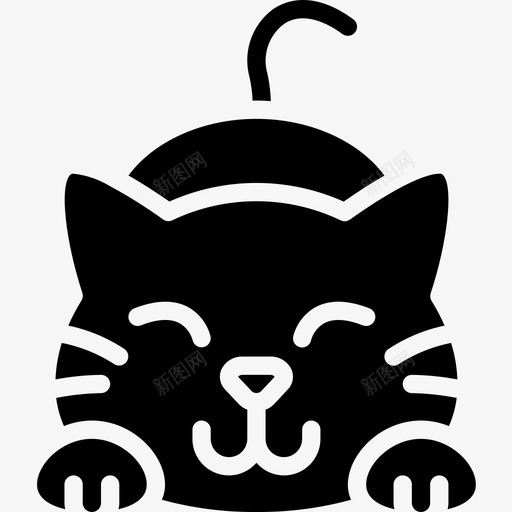 快乐猫化身1填充图标svg_新图网 https://ixintu.com 填充 快乐 猫化身1