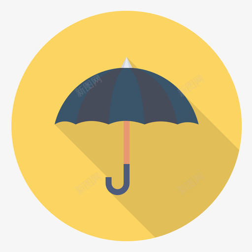 雨伞家用电器6圆形图标svg_新图网 https://ixintu.com 圆形 家用电器6 雨伞