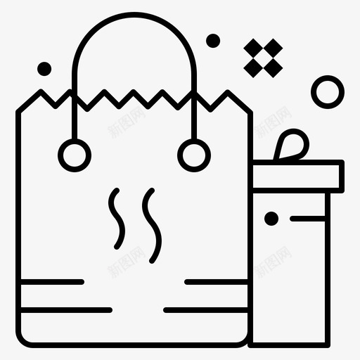 购物购物袋开斋节图标svg_新图网 https://ixintu.com 套餐 开斋节 礼品 购物 购物袋
