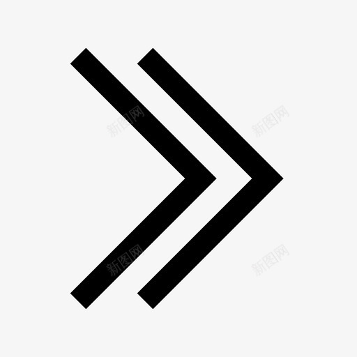 右双V形导航图标svg_新图网 https://ixintu.com 右双 导航